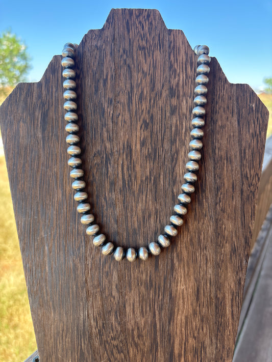 18" 12mm Round Bryannen Halwood Round Navajo Pearl Necklace 12R18NP