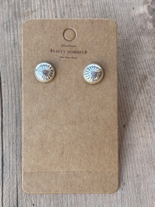 Gloria Harvey Sterling Silver Stamped Dot Post Earrings 709SRB